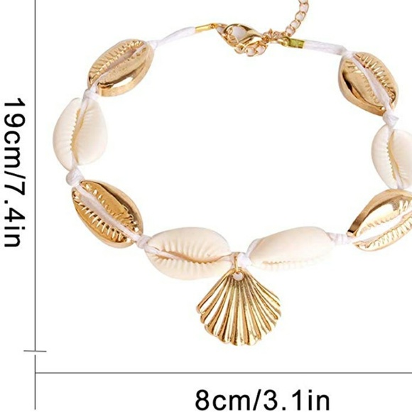 Seashell Ankle Bracelet NWOT BOHO Jewlery - Picture 3 of 8